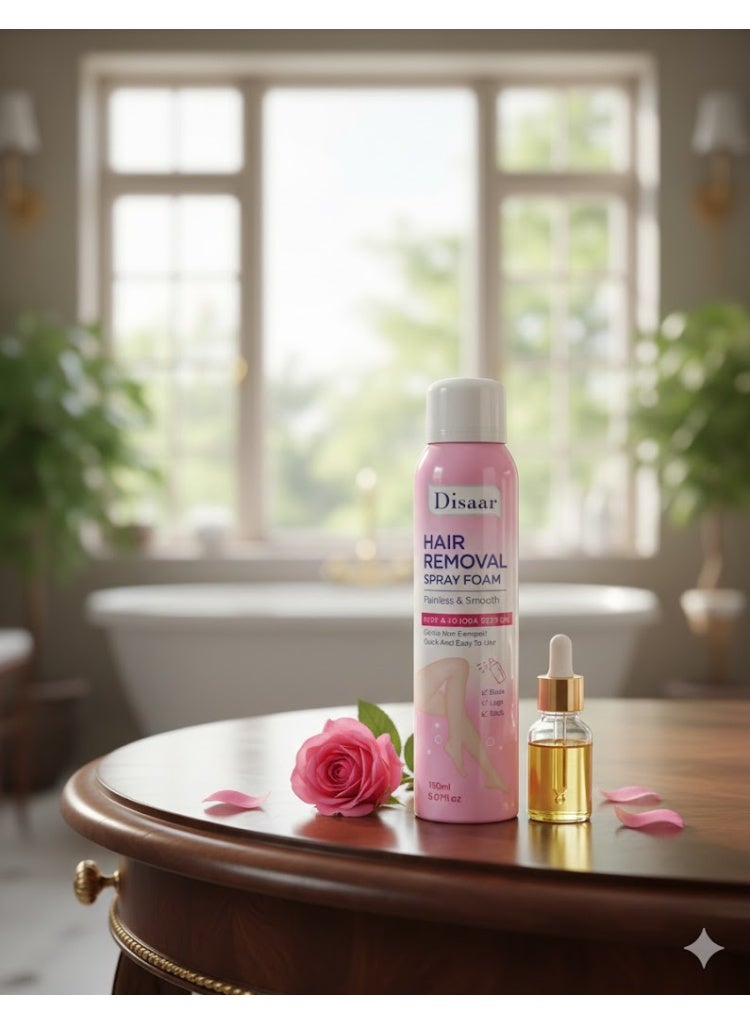 Disaar Rose Hair Removal Spray with Jojoba Oil and Rose Extract - Ultimate Smoothness and Deep Hydration - 150ml - Image 4